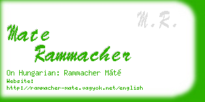 mate rammacher business card
